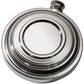 Hip Flask 3.5 oz Round Pewter Clay Shot Shaped Flask with Polished Screw