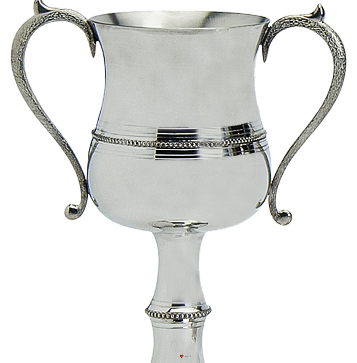 Pewter Sporting Trophy 12inch Polished Beaded Style Football, Rugby, Rowing