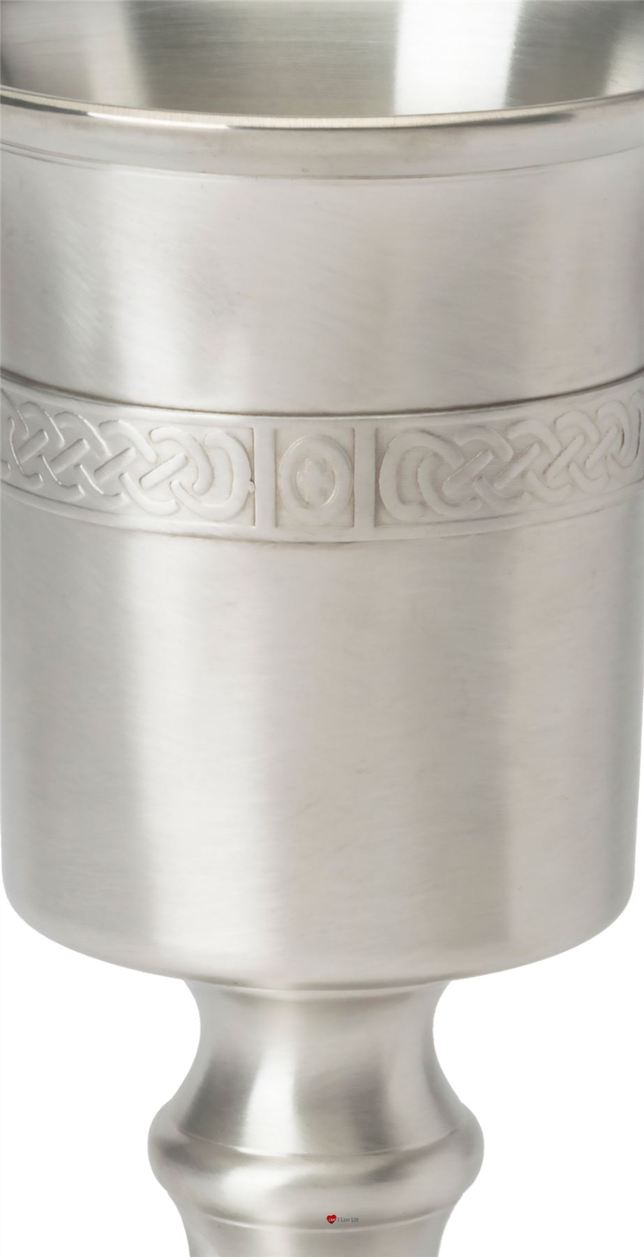 370ml Satin Finish Pewter Chalice with Celtic Banding Great Gift