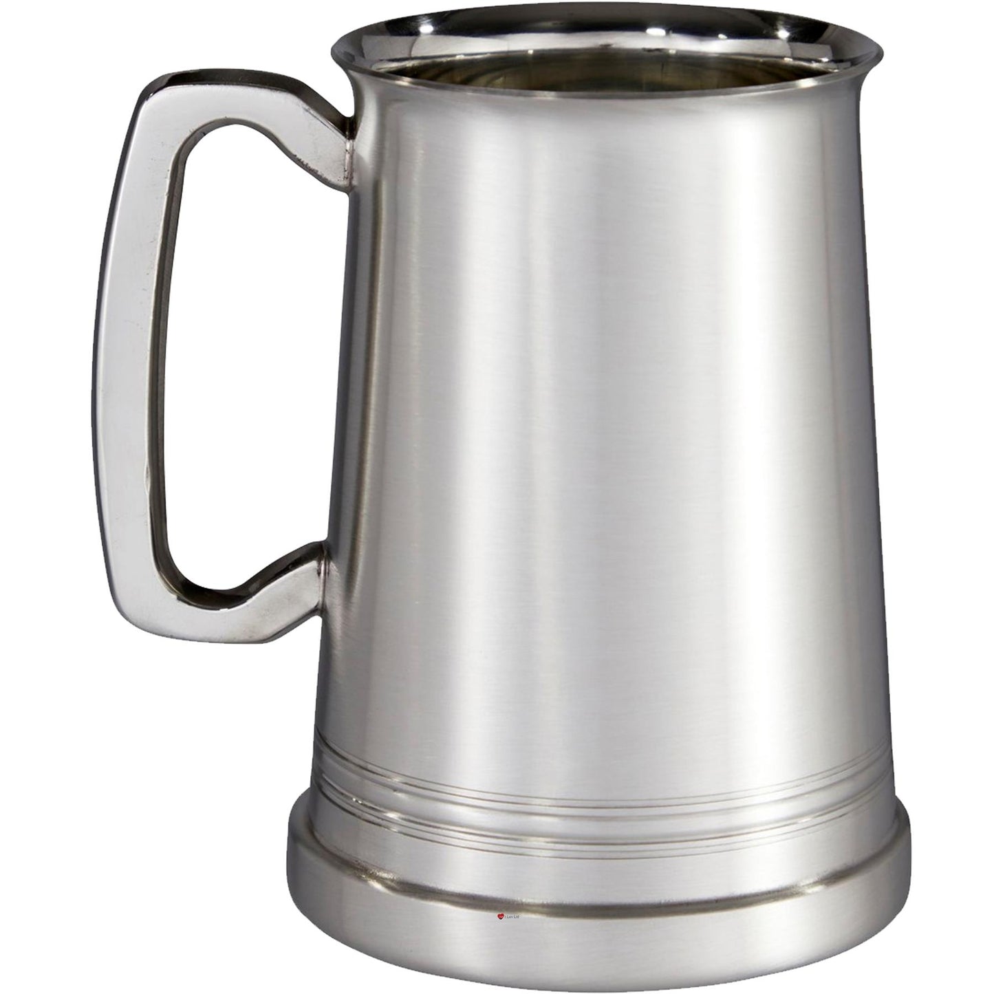 Pewter Glass Bottom Heavy Tankard 1 Pint Hereford Satin Perfect for Engraving