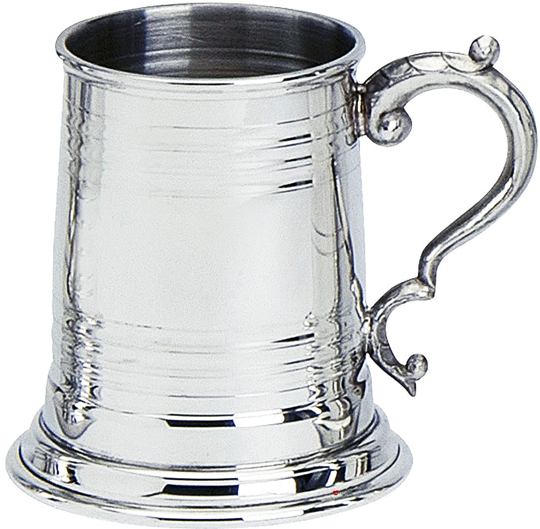 Pewter Tankard Traditional Flared Base Worcester Polished Finish Half Pint