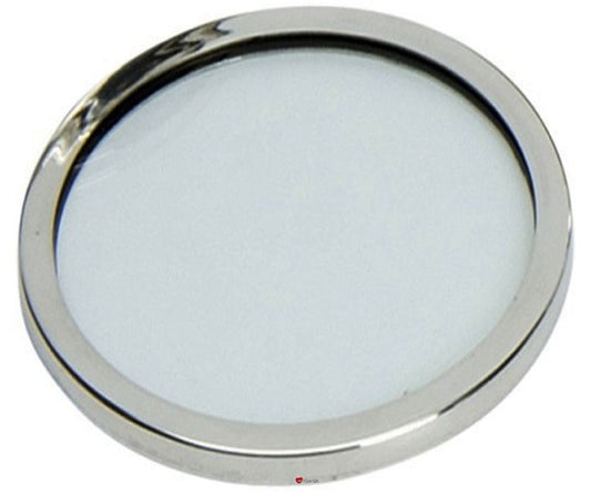 Glass Drinks Coaster with Pewter Rim Round