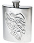 6oz Pewter Flask with Archibald Knox Design Polished Screw Perfect for Engraving