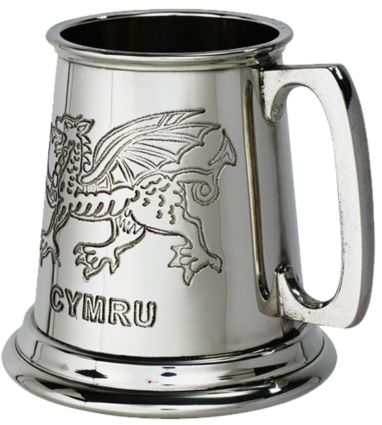 Welsh Dragon Quarter Pint Baby Christening Tankard Pewter Perfect for Engraving