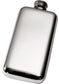 3oz Pewter Flask Rounded with Plain Bright Polished Screw Perfect for Engraving