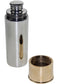 Pewter 4oz Flask as Shotgun Cartridge with Brass Screw Perfect for Engraving