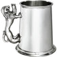 Pewter Tankard 1 Pint Union Jack and Lion Rampant Handle Perfect for Engraving