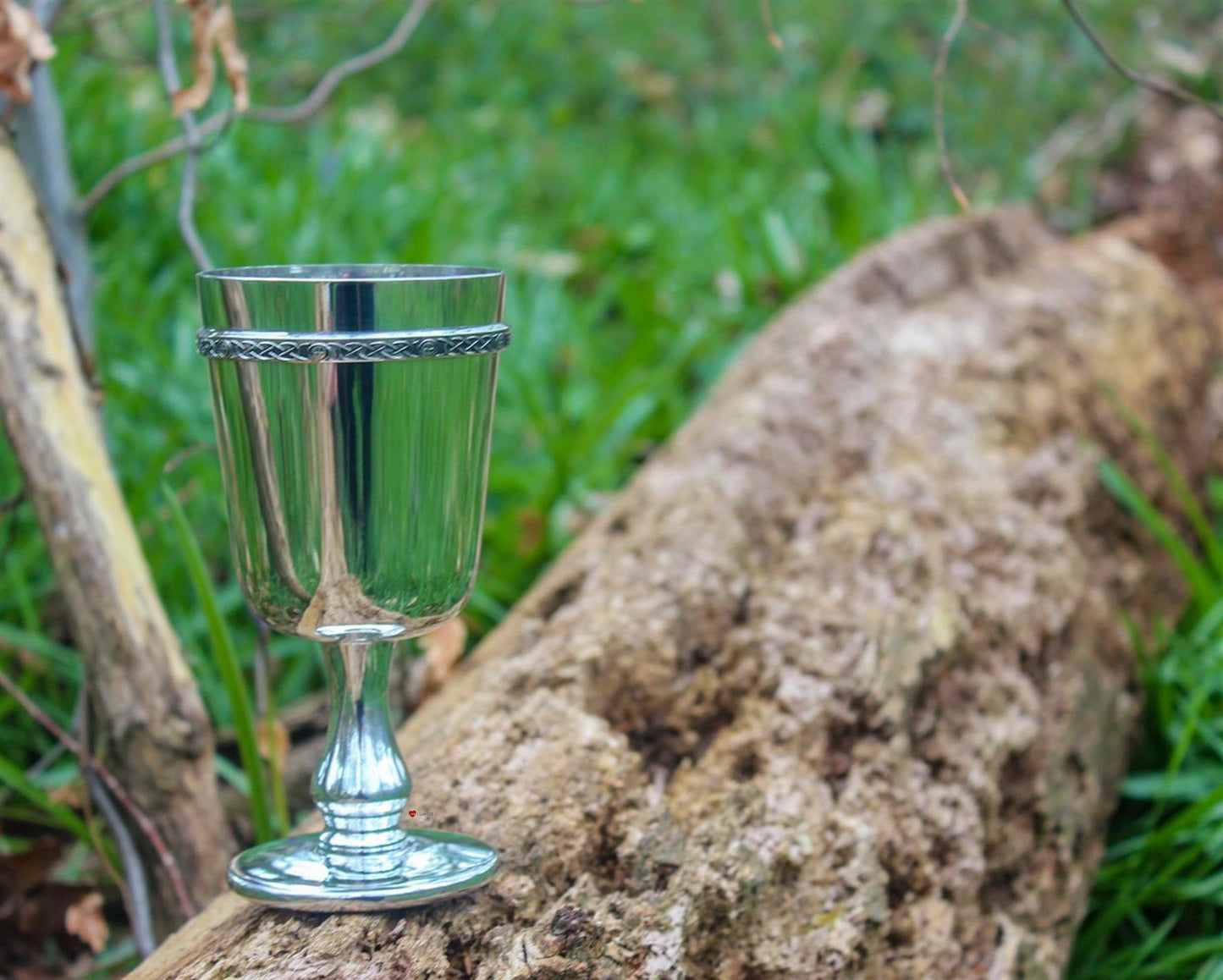 Celtic Band Goblet Pewter 300ml Bright Polished Finish Perfect for Engraving