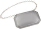 Plain Lined Pewter Decanter Label on Silver Plated Chain Perfect for Engraving