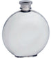 6oz Round Flask With Real Horn Insert Great Gift Made From High Quality Pewter