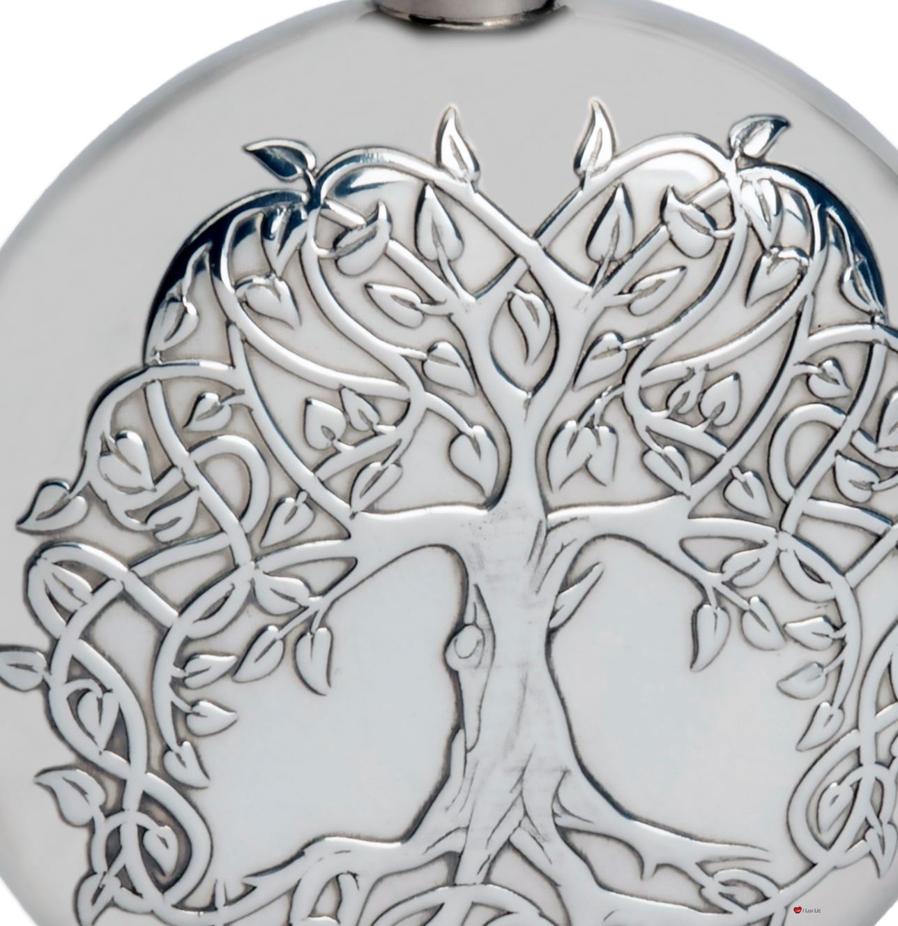 4oz Round Hip Flask With Embossed Tree of Life Great Gift Made From Pewter