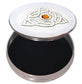 Trinket Boxes Pewter Round Celtic Trinity Inset Topaz Coloured Stone Lid 90mm 50mm