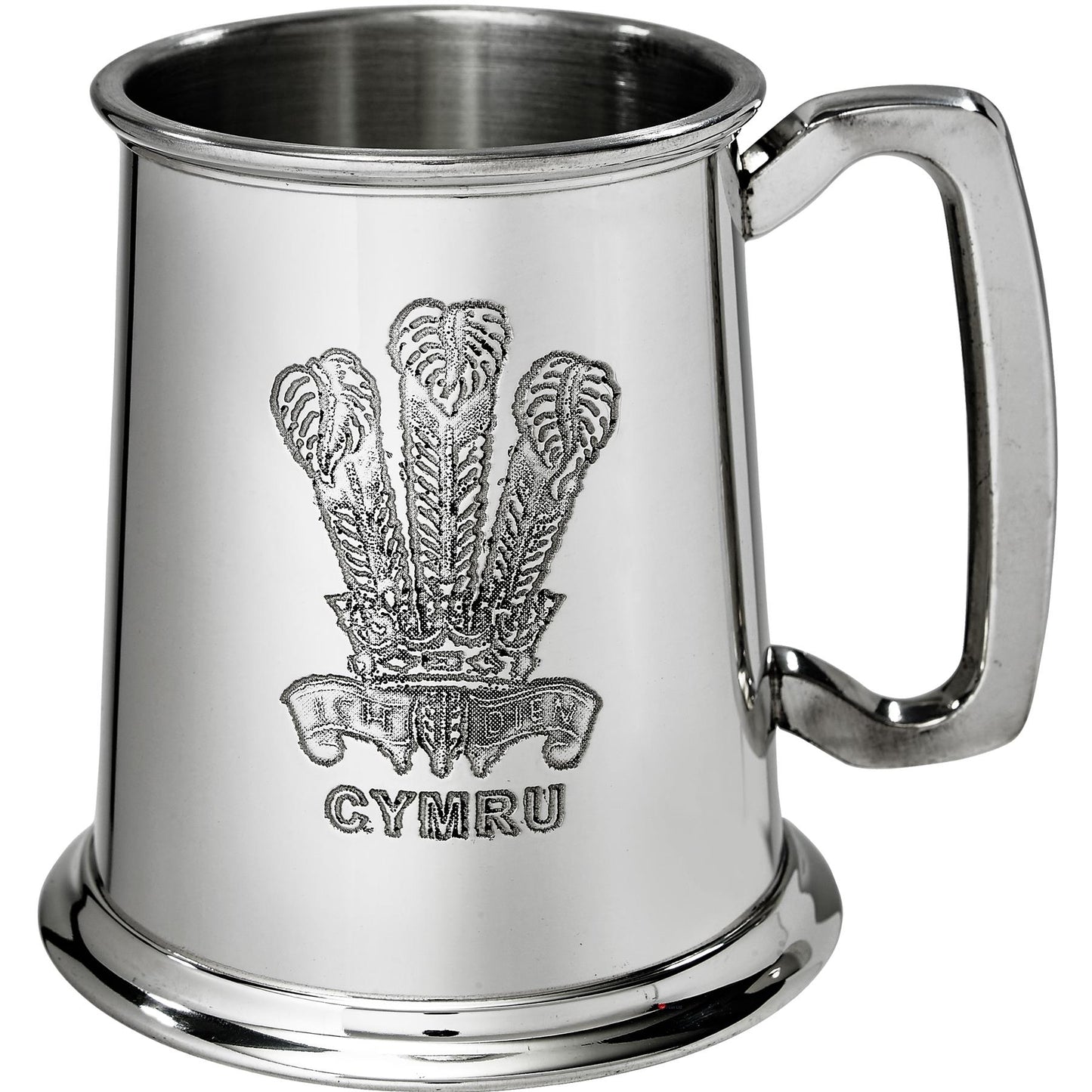 Pewter Pint Tankard Prince of Wales Square Handle Beer Perfect for Engraving