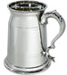 Pewter Quart Beer Tankard 2 Pint Old London Style with Heavy Scroll Handle