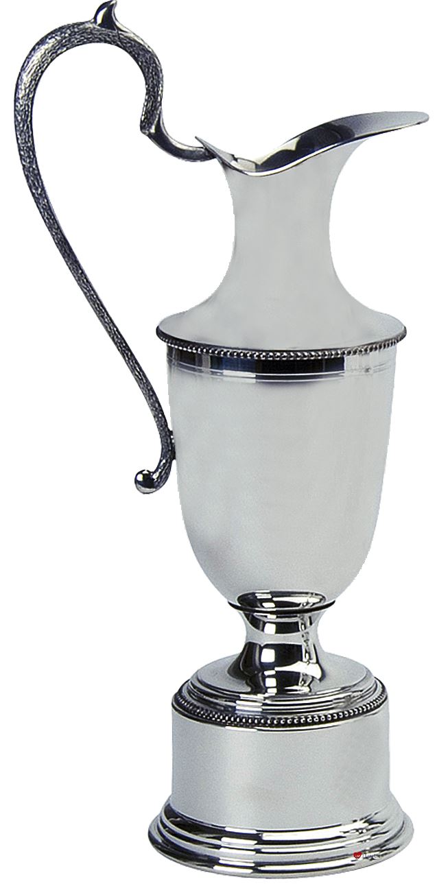 Pewter Golfing Trophy Claret Jug Polished Pewter 25.5cm Ideal for Engraving