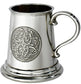 Quarter Pint Baby Christening Circle Tankard Pewter Handle Perfect for Engraving