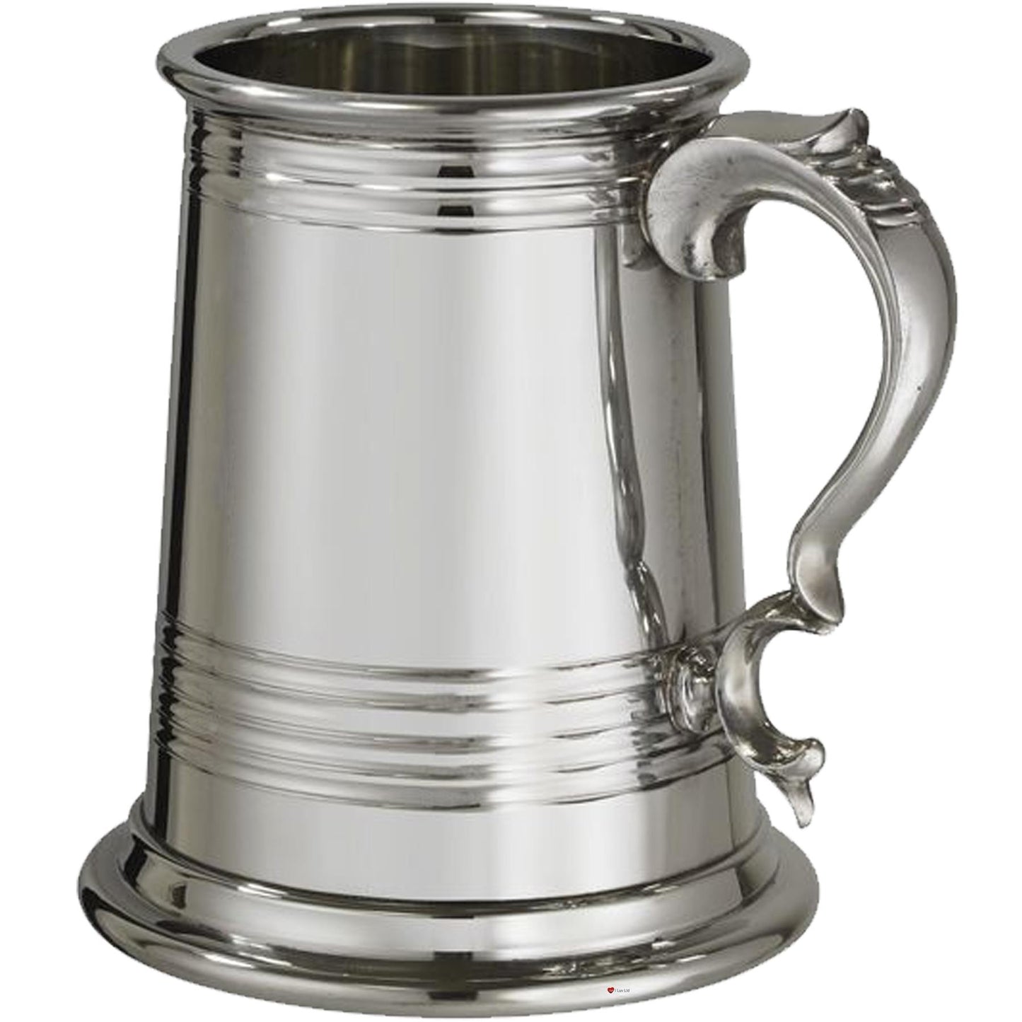 Pewter Extra Heavy Tankard 1 Pint Worcester Deeply Lined Perfect for Engraving