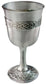 Pewter Chalice Wine Goblet 5" 6" Flared Lip Celtic Band Ornate Base