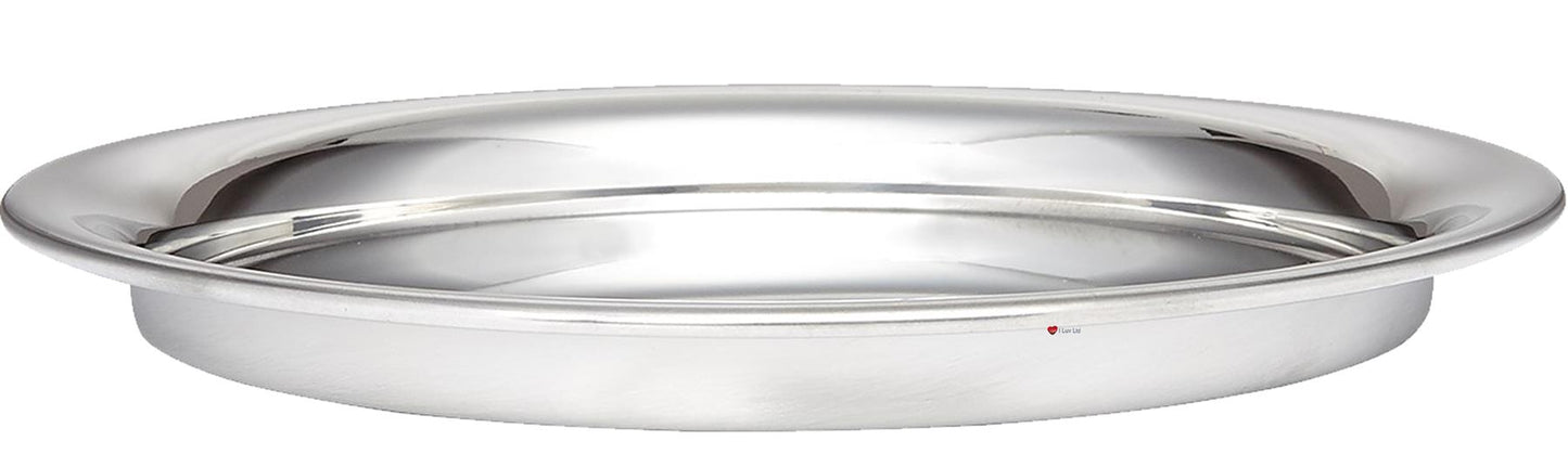 Medium Round Pewter Tray Salver 240mm Wide Bright Polished Perfect for Engraving