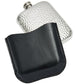 Black Leather Pouch Fits 6oz Pocket Hip Flasks Soft Leather Protects Flask