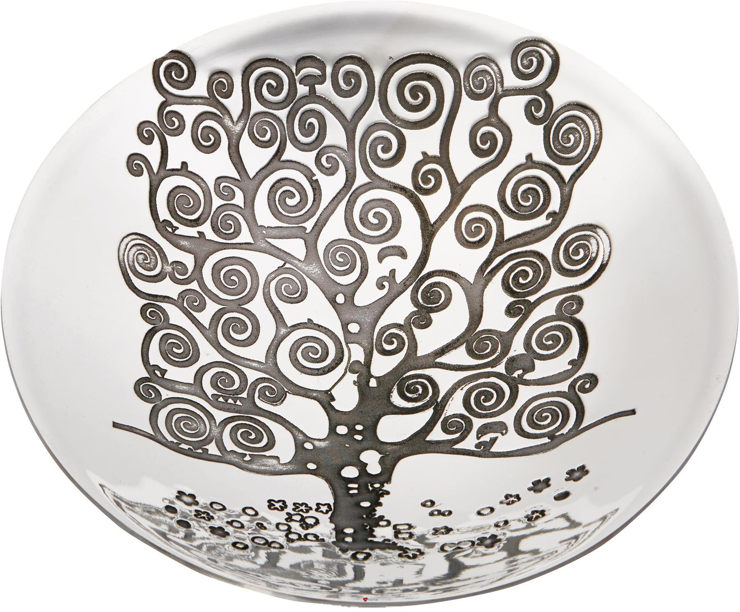 Large 8" Footed Pewter Bowl with Tree of Life Design Perfect for Engraving