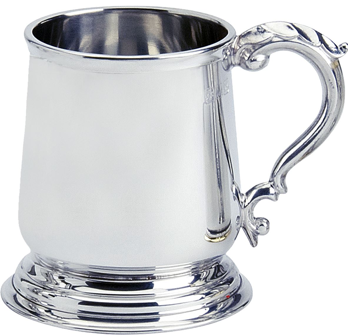 Pewter Tankard George 3rd Ornate Handle 1pt Polished  Great Gift