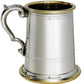 Half Pint Tankard Wortley Brass Plus Lines Scroll Handle Perfect for Engraving