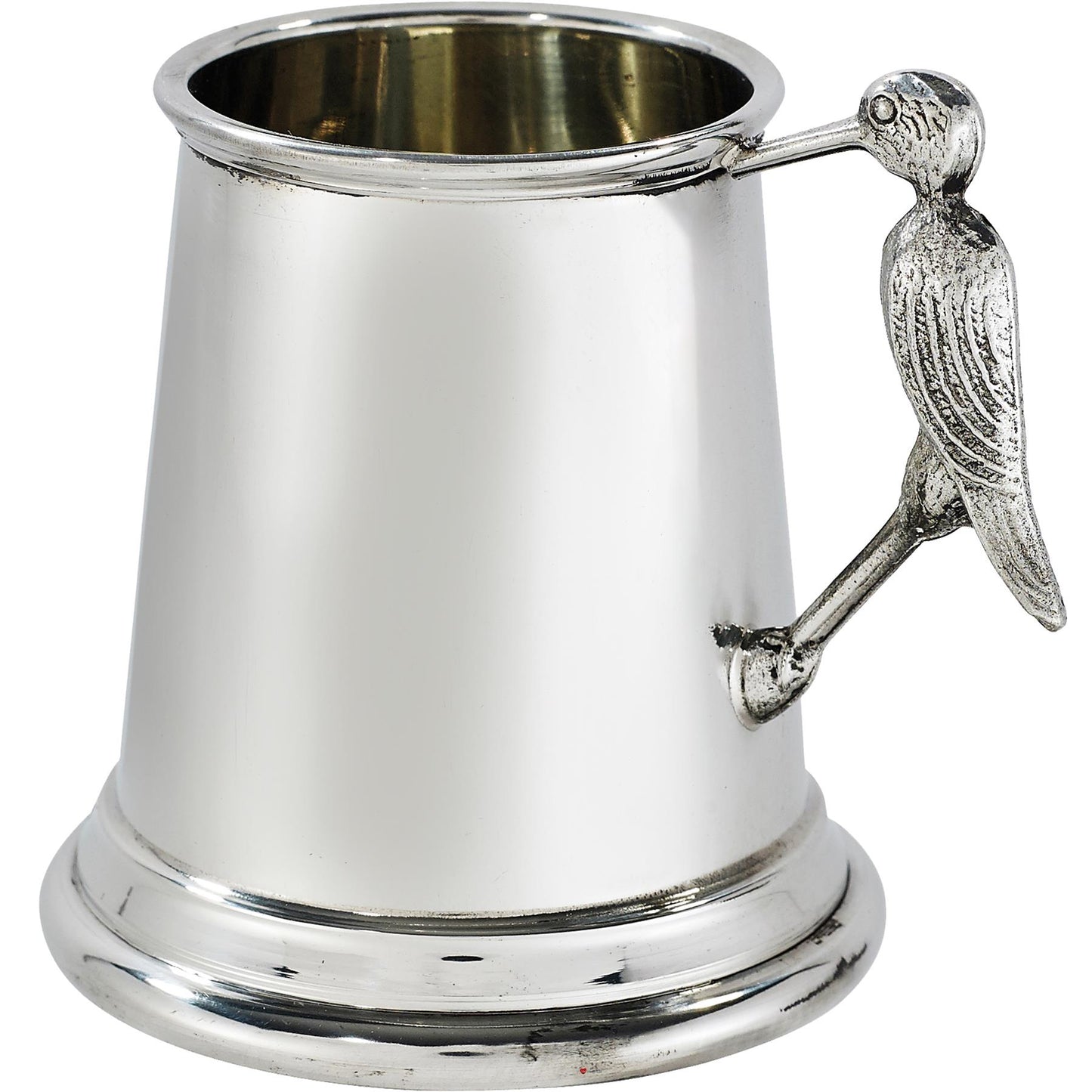 Stork Handle Quarter Pint Baby Christening Pewter Tankard Perfect for Engraving