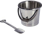 Pewter Child's Egg Cup, Spoon Beach Bucket and Spade Perfect for Engraving