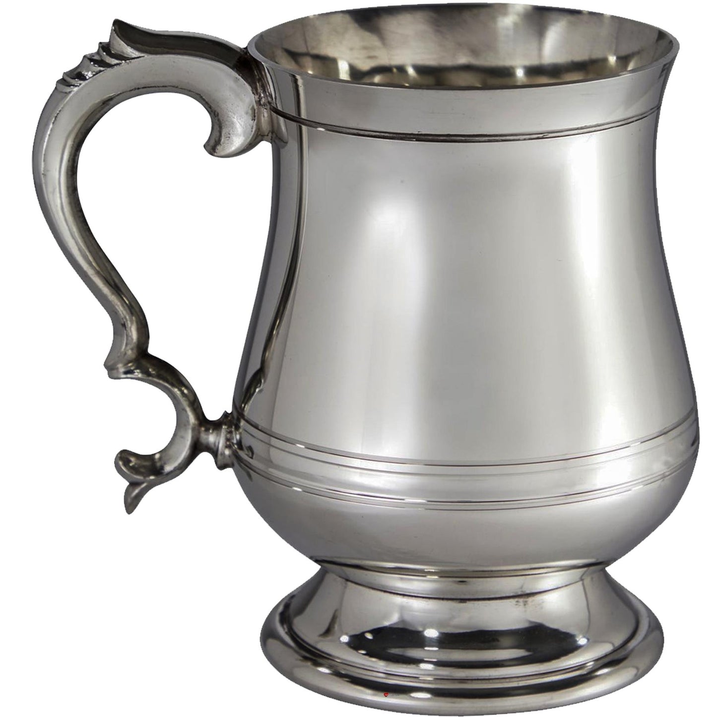 Pewter Extra Heavy Tankard 1 Pint Georgian Style Polished Perfect for Engraving