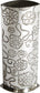 Tall 6.3 inch Pewter Bud Vase with Yorkshire Rose Pattern Bright Polished Finish