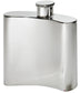 26oz Pewter Flask Kidney Shaped in Plain Polished Screw Perfect for Engraving