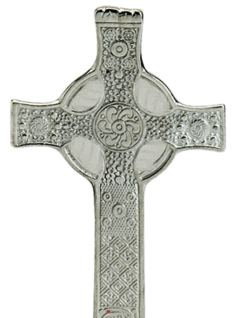 Crucifix Cross Scottish Celtic Iona Fine Pewter Free-standing 50mm