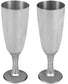 Wedding Pewter Flutes Bride and Groom Stem Champagne Goblets Presentation Boxed