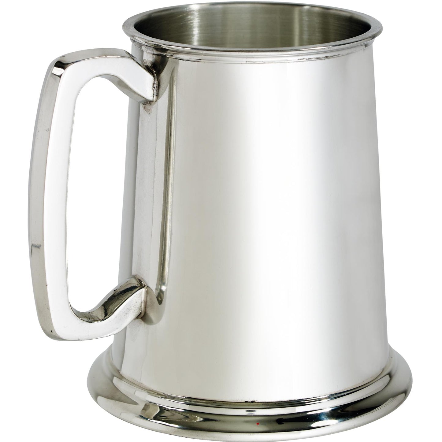 Pewter Glass Bottom Tankard 1 Pint Plain Tapered Tankard Perfect for Engraving