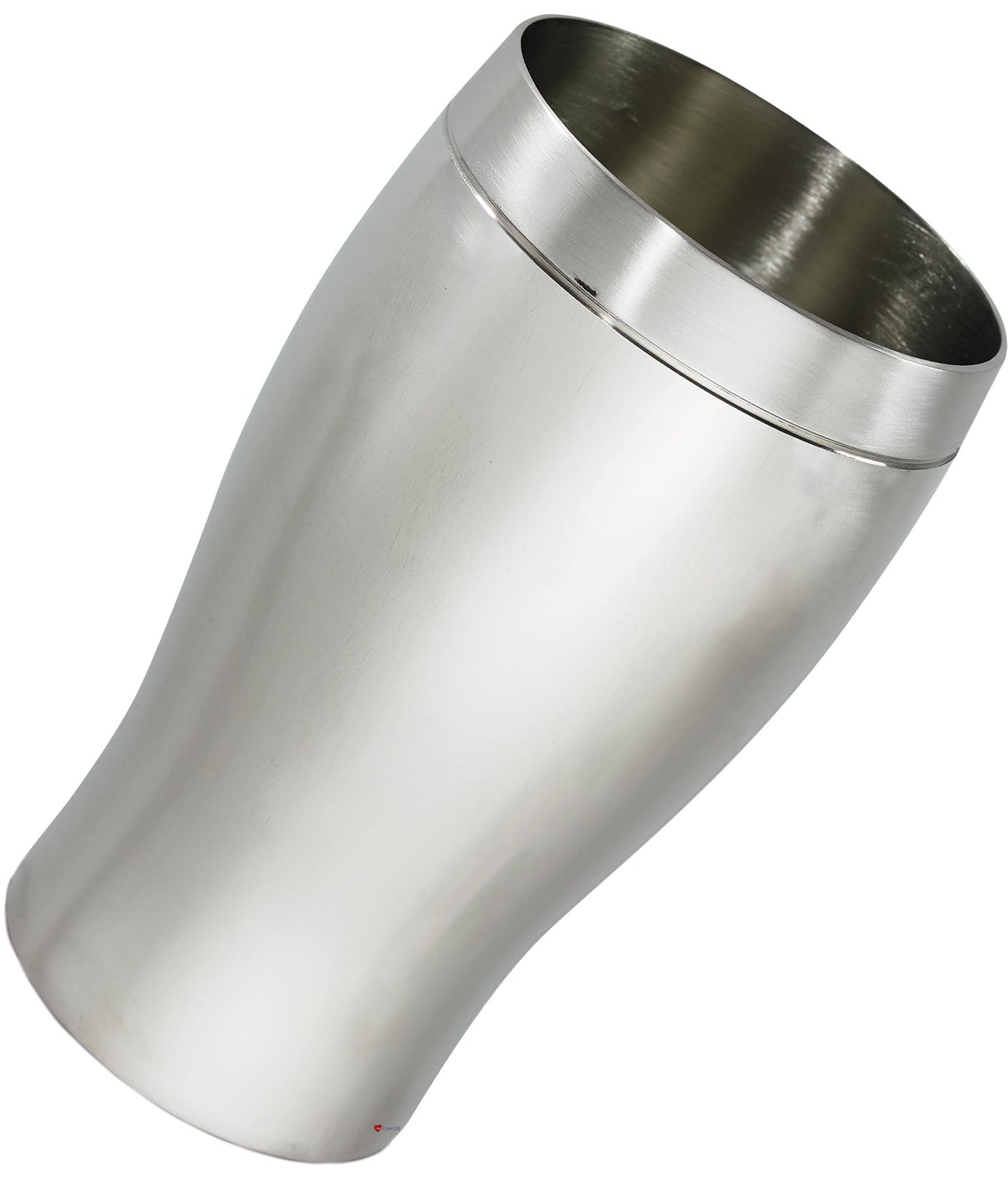 Pewter Beaker 1 Pint Tulip Shaped Polished with Satin Rim Perfect for Engraving