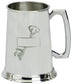 21st Birthday Gift 1pt Pewter Tankard Space For Engraving With Name Key Design