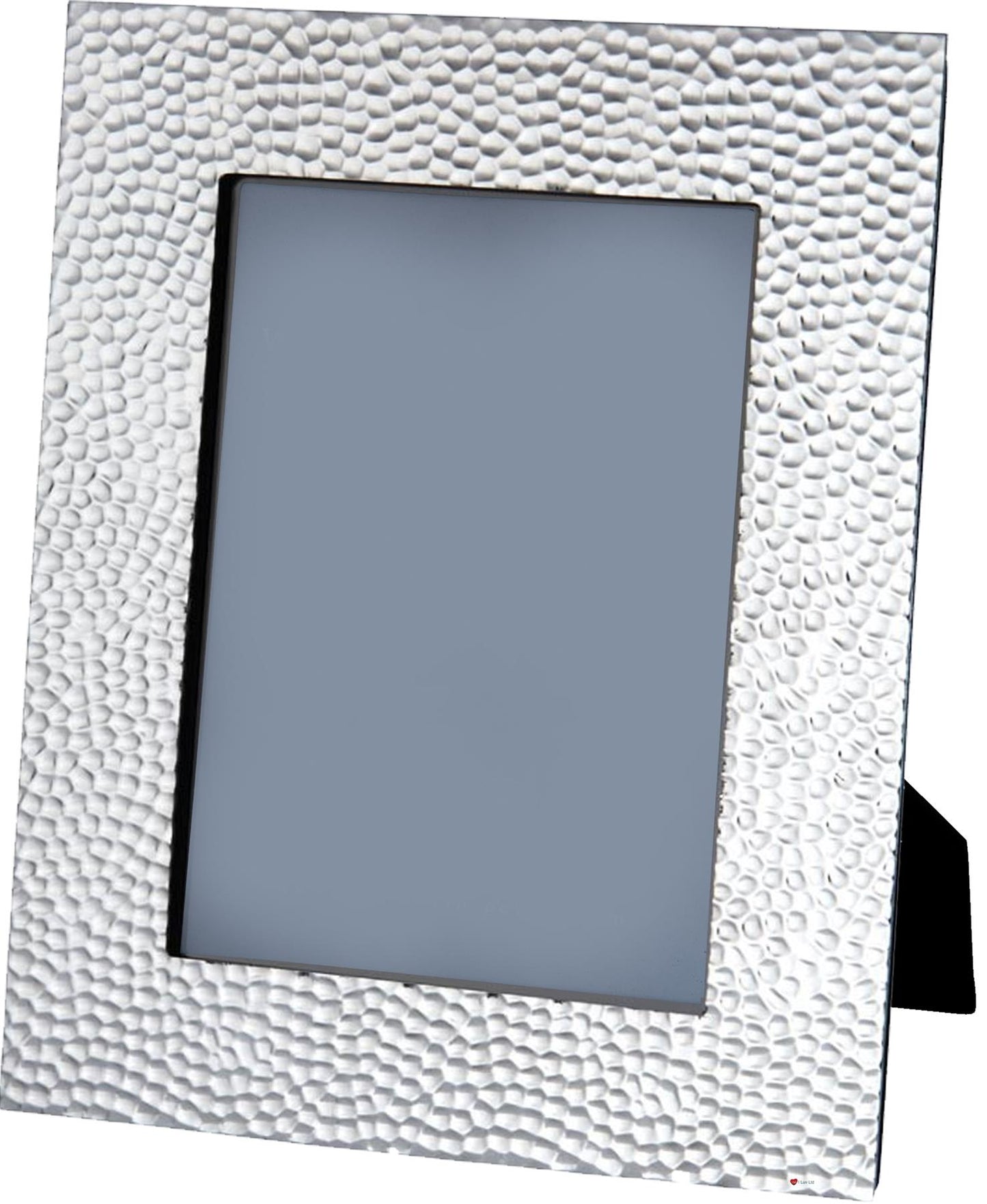 Pewter Single Photo Frame Hammered Pattern 7 x 5 Inch Perfect for Engraving