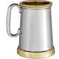 Pewter Heavy Tankard 1 Pint Wortley Brass Rim Base Detail Perfect for Engraving