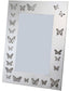 Pewter Single Photo Frame Butterfly Pattern 6 x 4 Inch Perfect for Engraving