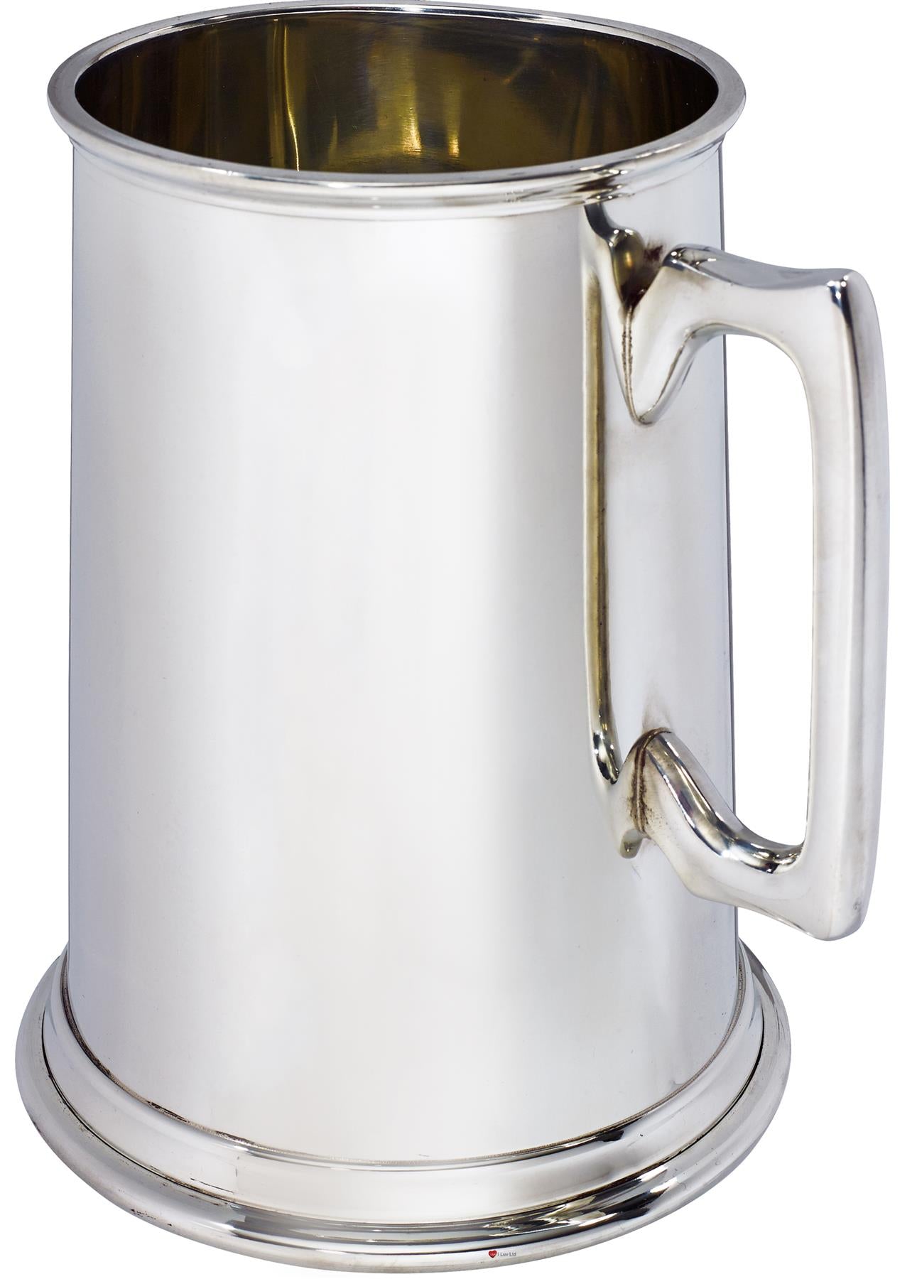 Pewter 4 Pint Tankard Giant Straight Style Square Handle Perfect for Engraving