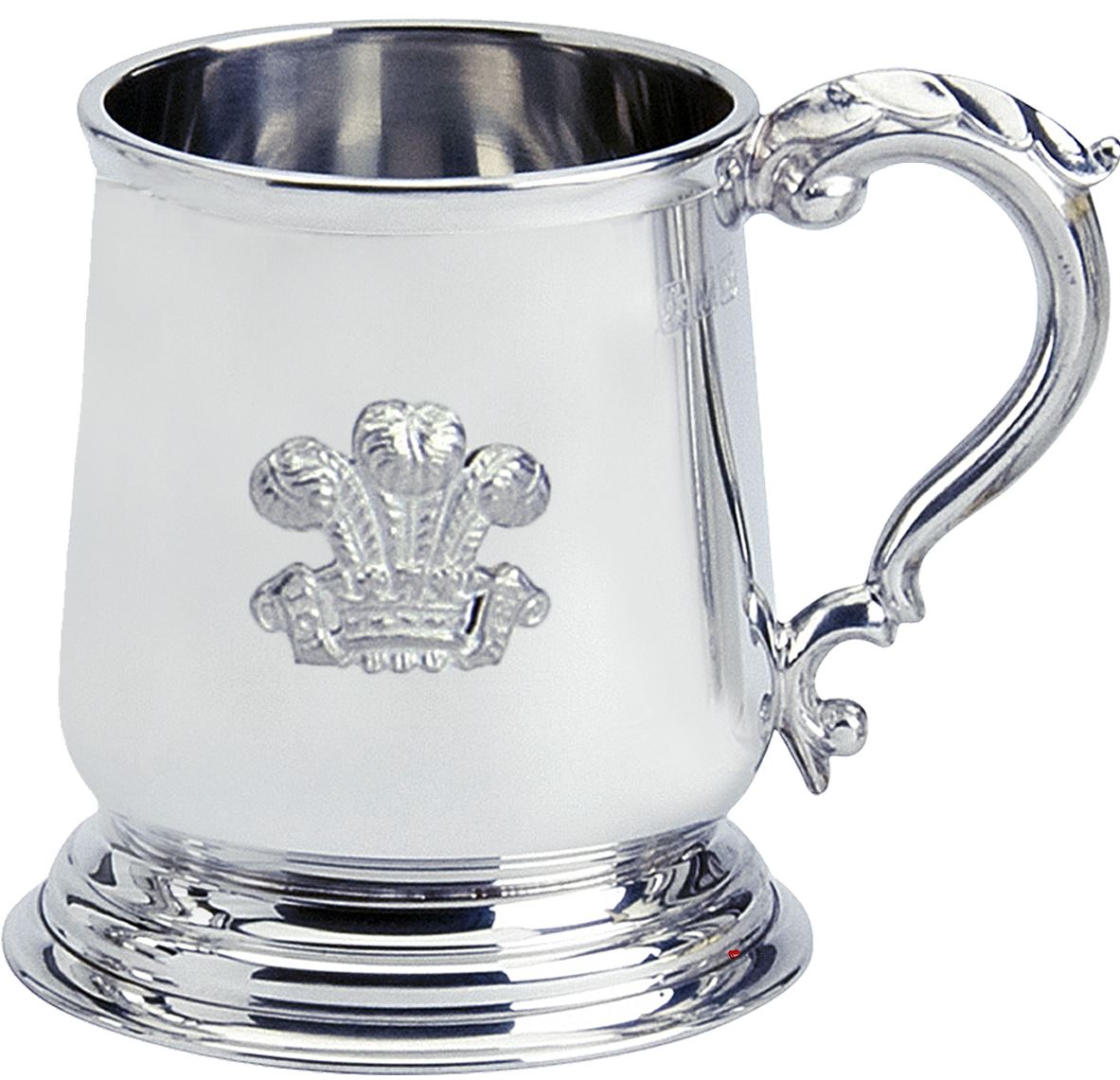 Pewter Tankard George 3rd Ornate Handle 1pt Polished  Great Gift