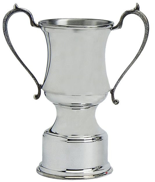 Traditional Style Sporting Presentation Trophy 8inch Polished Pewter Engravable