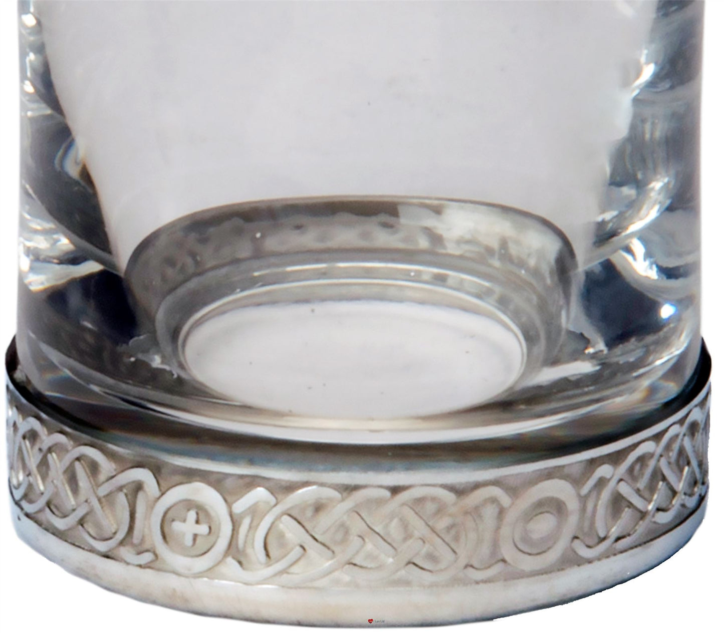 Scotland Text Pewter Base Shot Glass Made From Pewter and Glass