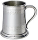 Tankard Half Pint Double Celtic Band Bottom Swan Handle Perfect for Engraving