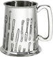 1 Pint Pewter Tankard with Knife, Fork, Spoon Design Handle Pure Gauge Beer