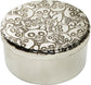 Small Pewter Trinket Box with Love Skull and Heart Design Perfect for Engraving