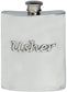 Embossed Usher Hip Flask 6oz Wedding Gift Kidney Pewter Engravable Screw Top