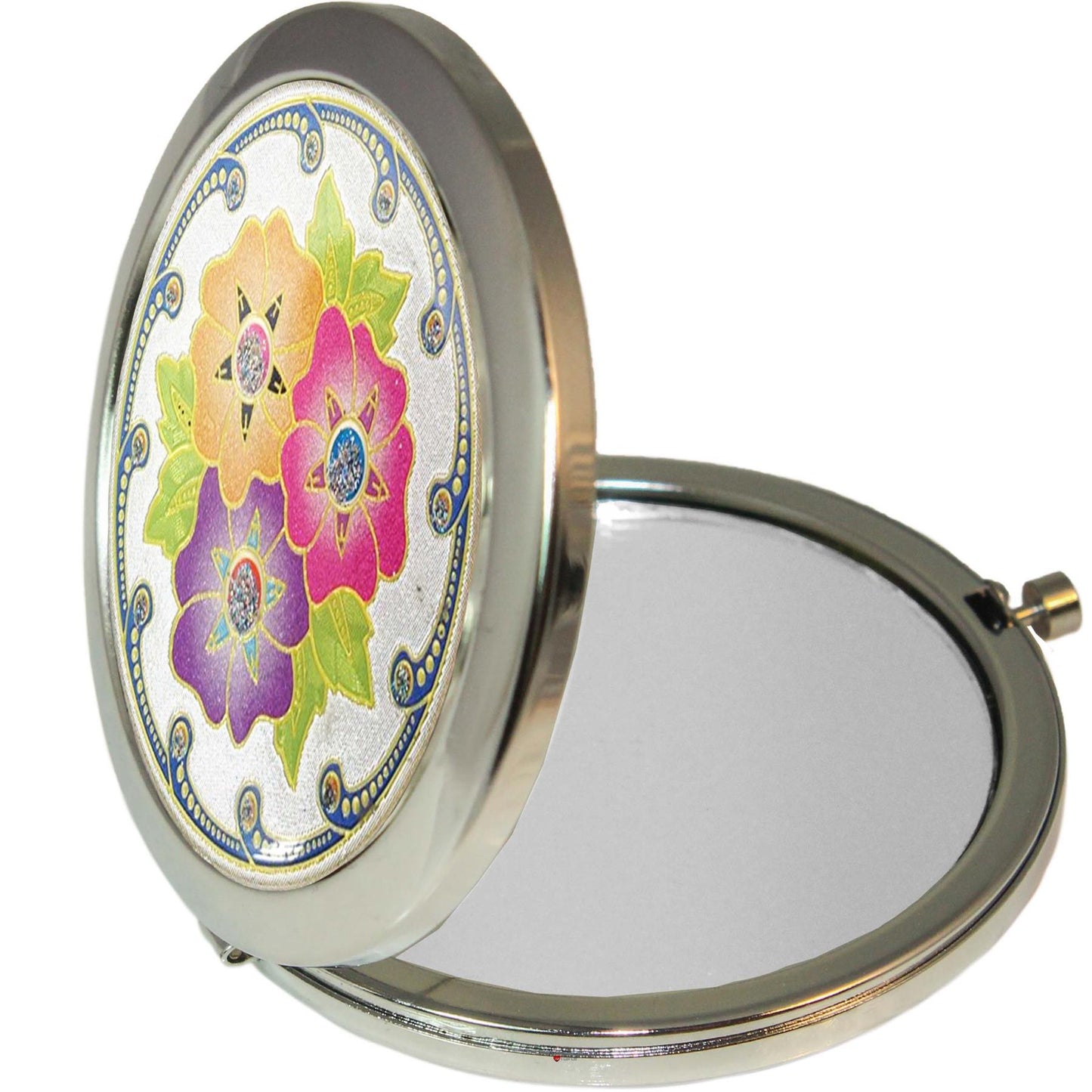 Compact Mirror for Handbag Small Round Mirror Magnifying Makeup Set Travel Folding Mirror Gift for Ladies