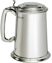 Pewter Lidded Tankard 1 Pint Polished with Touchmark Perfect for Engraving